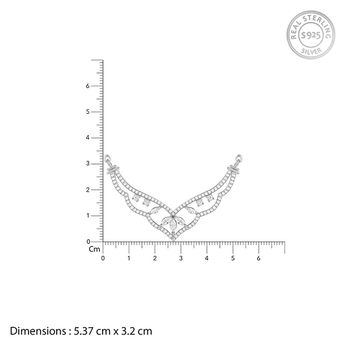 Silver Crown Mangalsutra