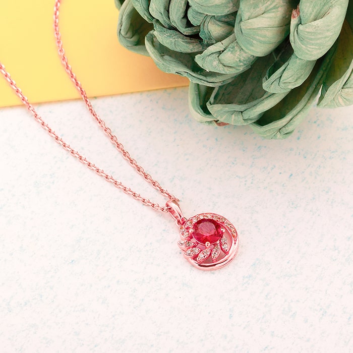 Rose Gold Full of Love Pendant with Link Chain