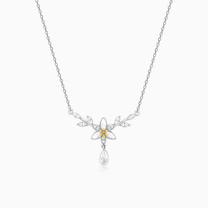 Silver One in a Trillium Necklace