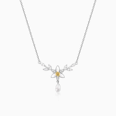 Silver One in a Trillium Necklace