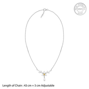 Silver One in a Trillium Necklace