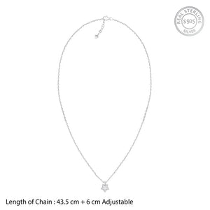 Silver Nebula Pendant With Link Chain