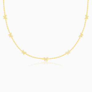 Golden Butterfly Studded Affair Necklace