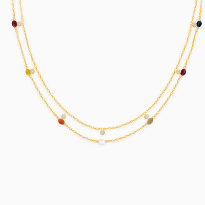 Golden Vivid Beaded Necklace