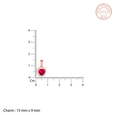 Rose Gold Take Me to Your Heart Pendant With Link Chain