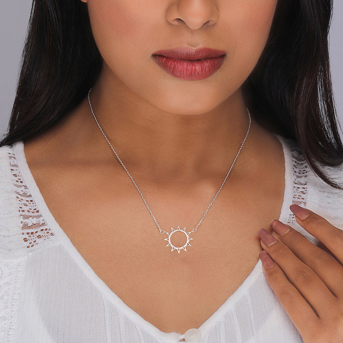 Silver Sunshine Necklace