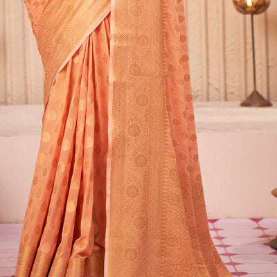 Pear Orange Georgette Saree