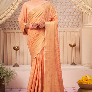 Pear Orange Georgette Saree