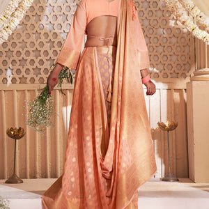 Pear Orange Georgette Saree