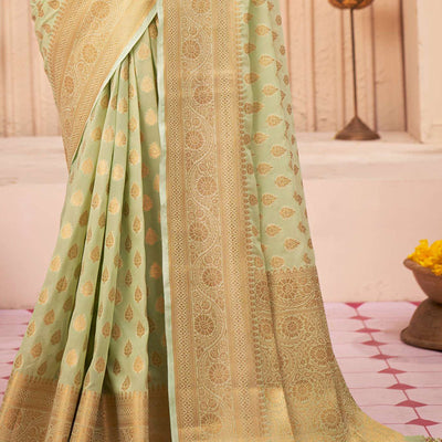 Light Green Georgette Saree