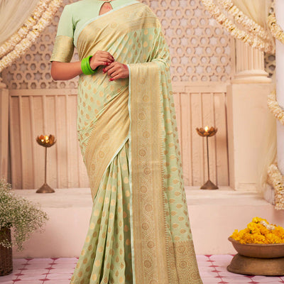 Light Green Georgette Saree