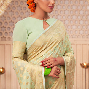 Light Green Georgette Saree