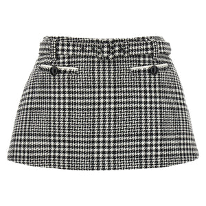 Self-Portrait Bouclé Wool Skort