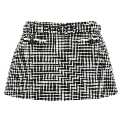 Self-Portrait Bouclé Wool Skort