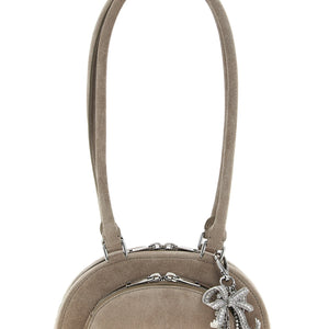 Self-Portrait Suede Mini With Charm Shoulder Bag