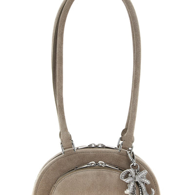 Self-Portrait Suede Mini With Charm Shoulder Bag