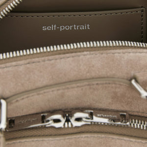Self-Portrait Suede Mini With Charm Shoulder Bag