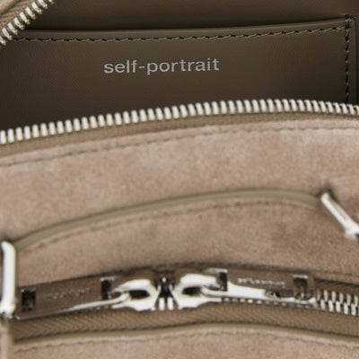 Self-Portrait Suede Mini With Charm Shoulder Bag
