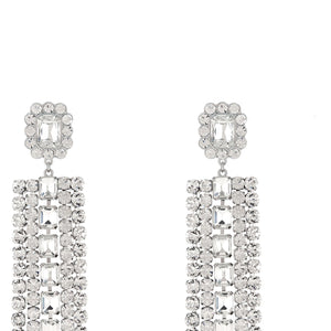 Self-Portrait Multi Crystal Droplet Earrings