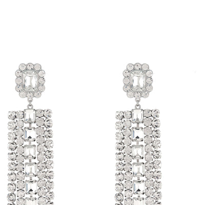 Self-Portrait Multi Crystal Droplet Earrings