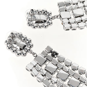 Self-Portrait Multi Crystal Droplet Earrings