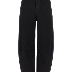 Self-Portrait Black Barrel Leg Jeans