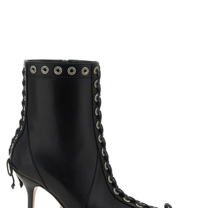 Mach & Mach Crystalized Corset Ankle Boots