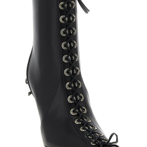 Mach & Mach Crystalized Corset Ankle Boots