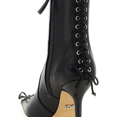 Mach & Mach Crystalized Corset Ankle Boots