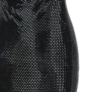 Self-Portrait Black Rhinestone Draped Maxi Dress