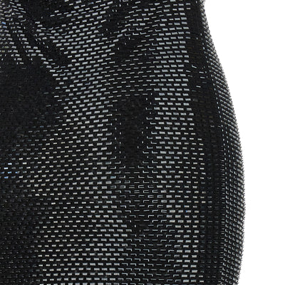 Self-Portrait Black Rhinestone Draped Maxi Dress