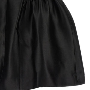 Self-Portrait Black Taffetà Collared Mini Dress