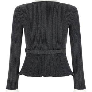 Self-Portrait Ribbed Cardigan