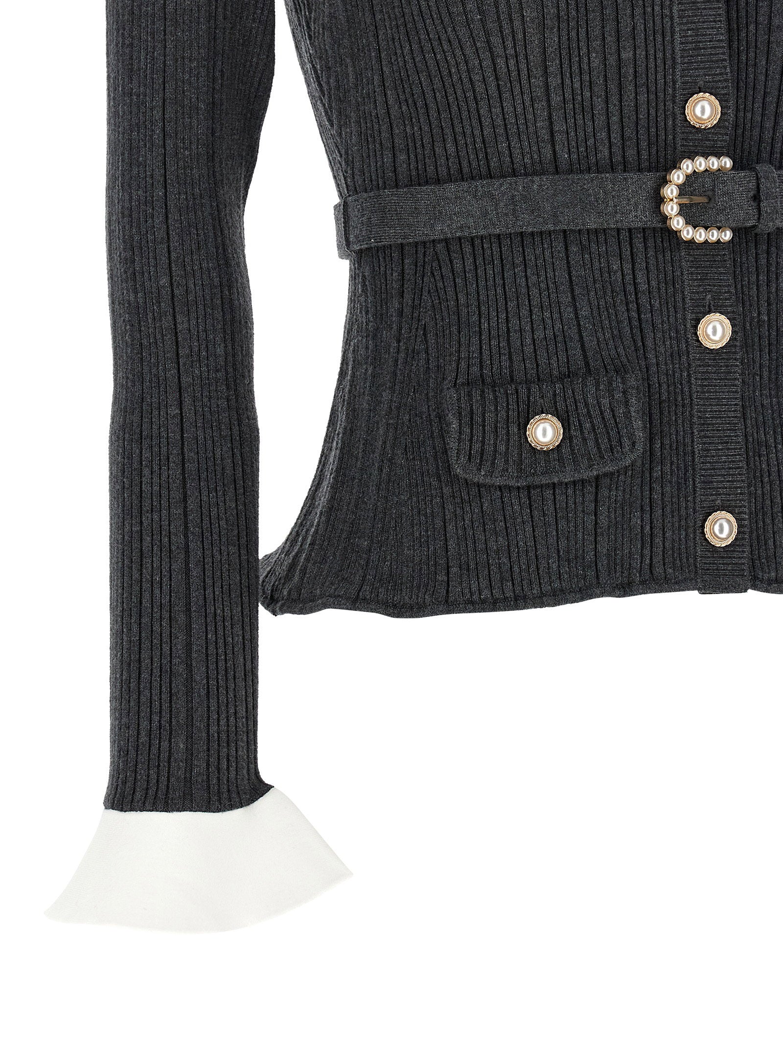 Self-Portrait Ribbed Cardigan
