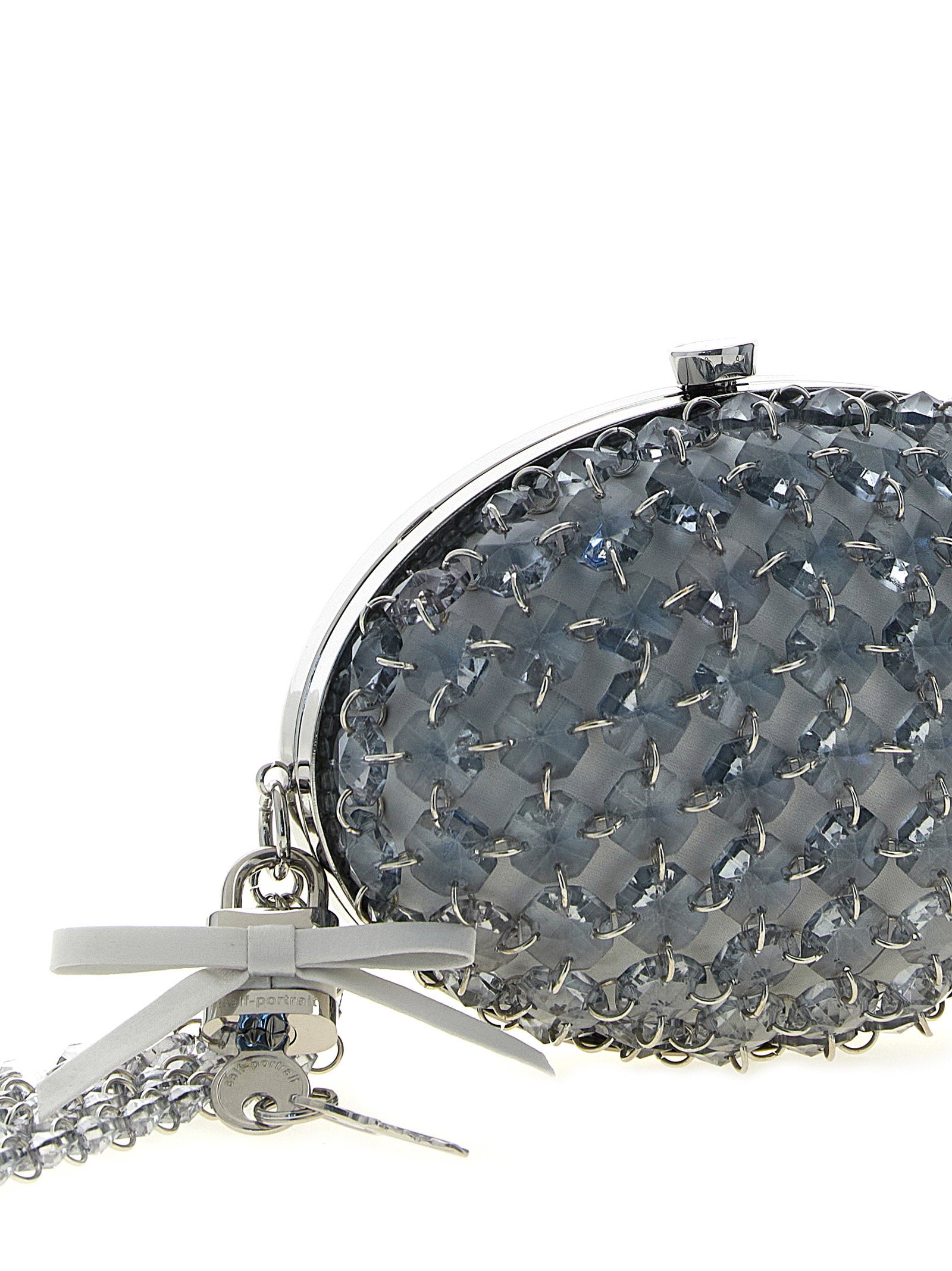 Self-Portrait Crystal Chain Clutch