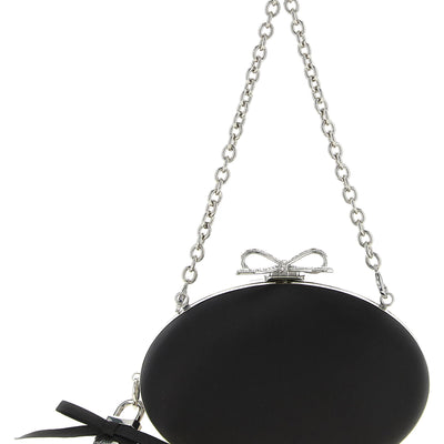 Self-Portrait Clutch Satin Oval