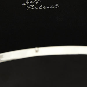 Self-Portrait Clutch Satin Oval