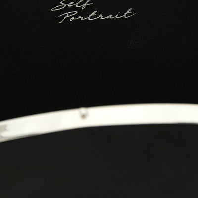 Self-Portrait Clutch Satin Oval