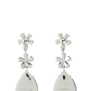 Self-Portrait Crystal Flower Tiered Earrings