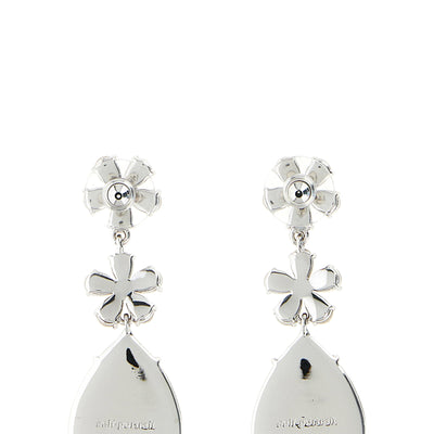 Self-Portrait Crystal Flower Tiered Earrings
