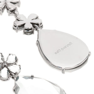 Self-Portrait Crystal Flower Tiered Earrings