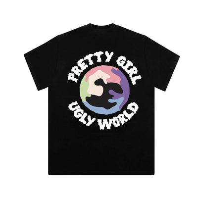 Pretty Girl Ugly World Black T-Shirt