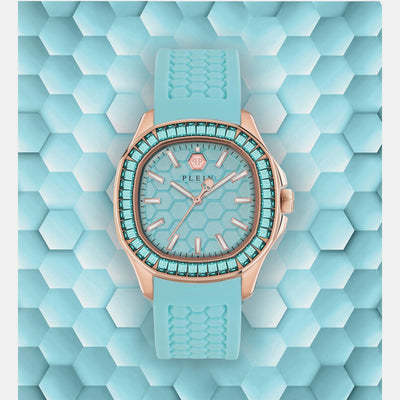 High-Iconic Women Quartz Blue Dial Analog Silicone Watch PWTAA0323