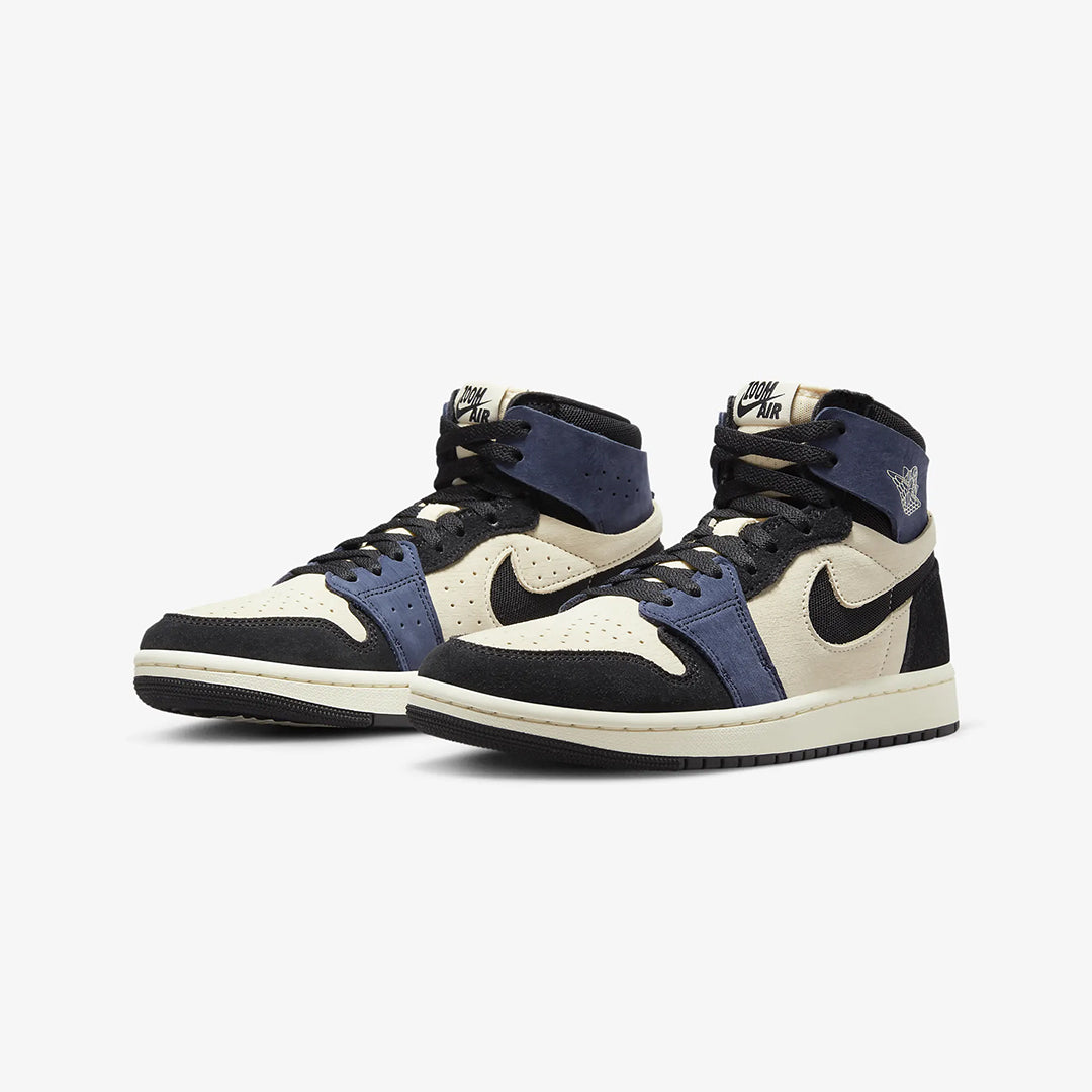 Jordan | AIR JORDAN 1 ZOOM CMFT 2  { MUSLIN/BLACKENED BLUE/COCONUT
