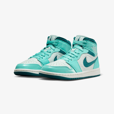 Jordan | AIR JORDAN 1 MID SE  { BLEACHED TURQ/SKY J TEAL-BARELY GREEN