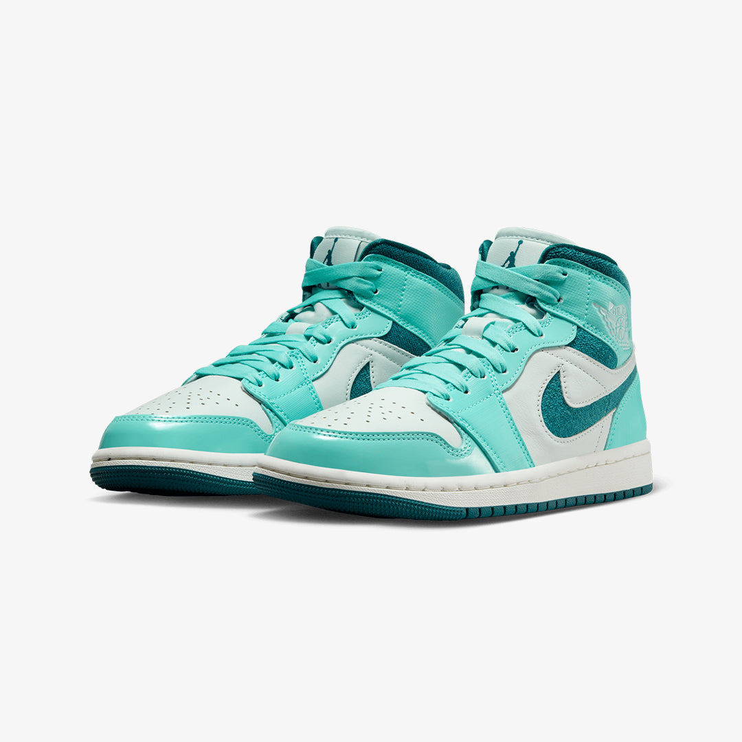 Jordan | AIR JORDAN 1 MID SE  { BLEACHED TURQ/SKY J TEAL-BARELY GREEN