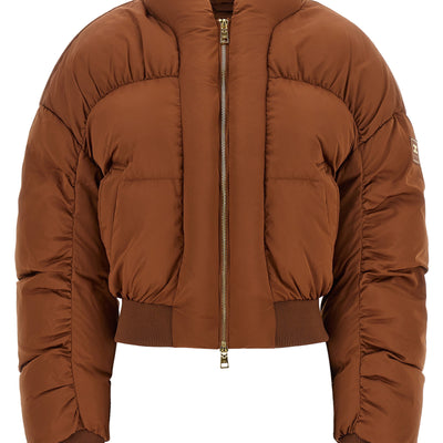 Elisabetta Franchi Down Jacket With Curled Sleeves