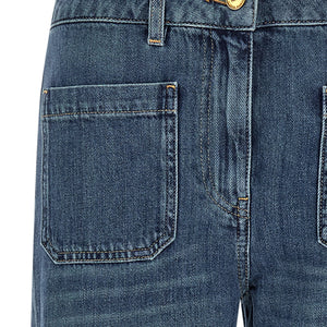 Elisabetta Franchi Logo Embroidery Jeans