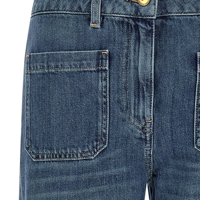 Elisabetta Franchi Logo Embroidery Jeans
