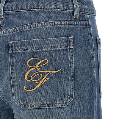 Elisabetta Franchi Logo Embroidery Jeans